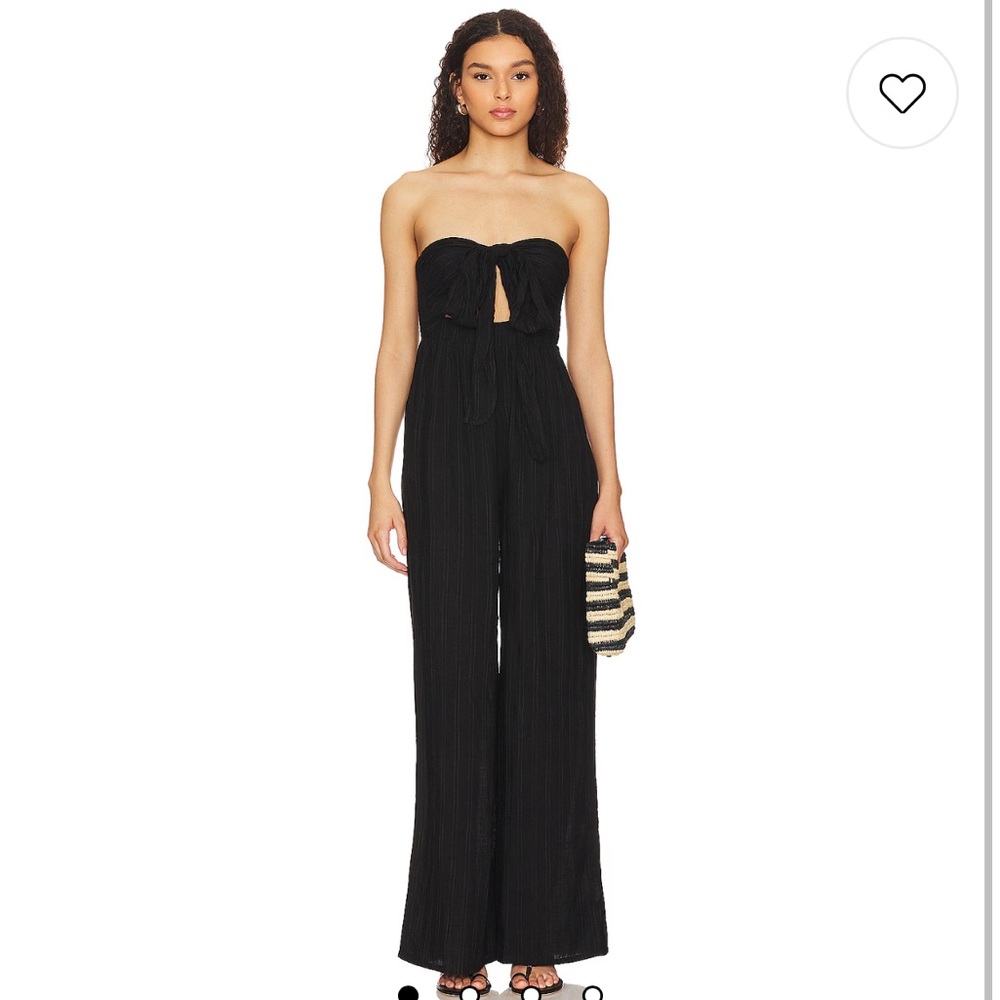 L*Space Black Strapless Jumpsuit